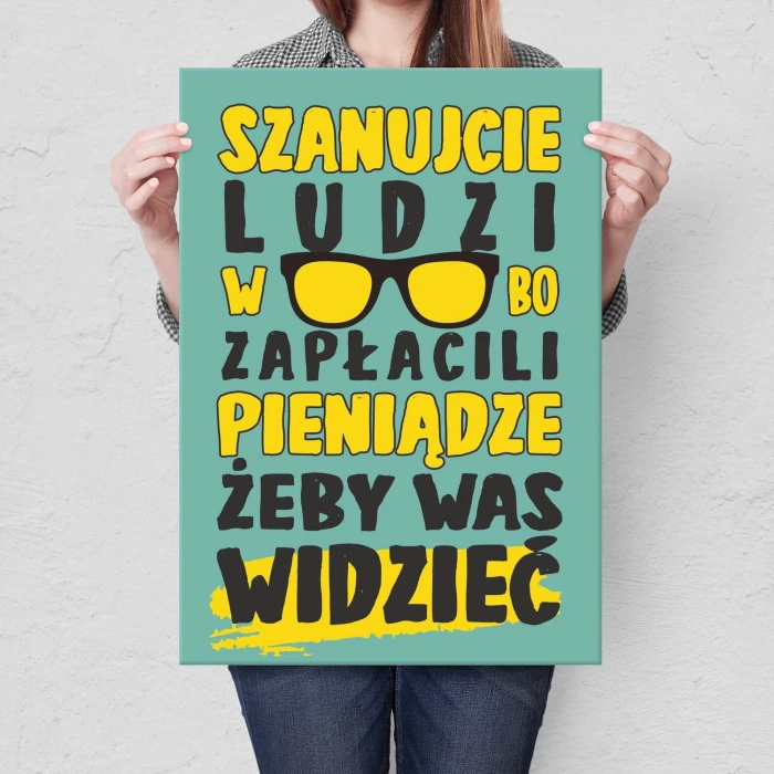 Poster metal szanujcie okularników gift