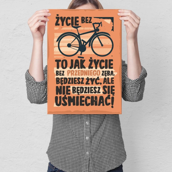 Poster metal życie bez roweru gift