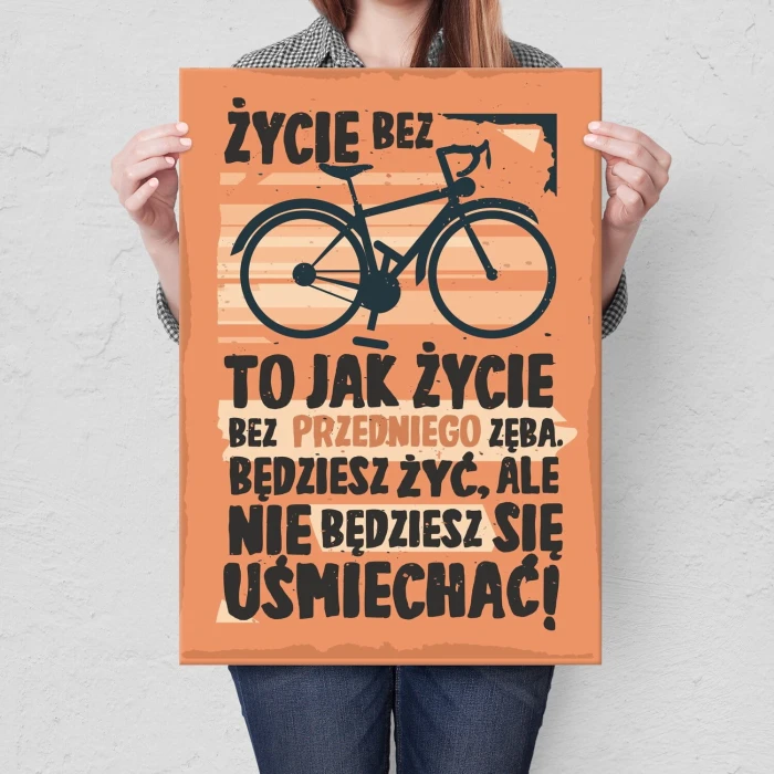 Poster metal życie bez roweru gift