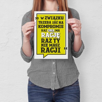 Poster metal w związku gift