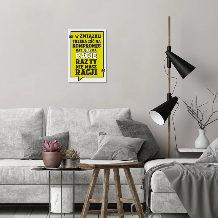 Poster metal w związku gift