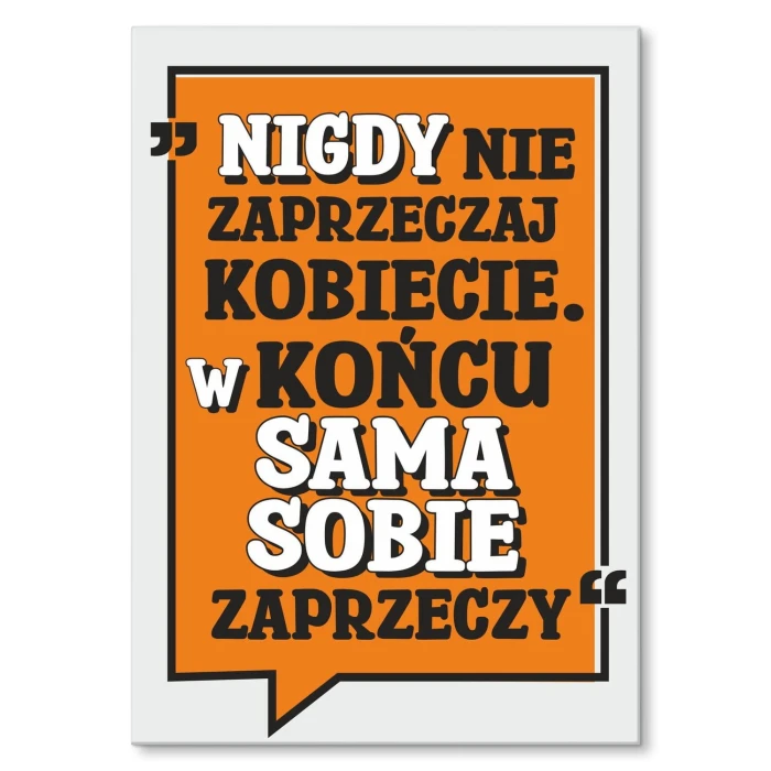 Plakat metalowy nigdy nie Prezent