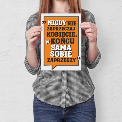 Plakat metalowy nigdy nie Prezent