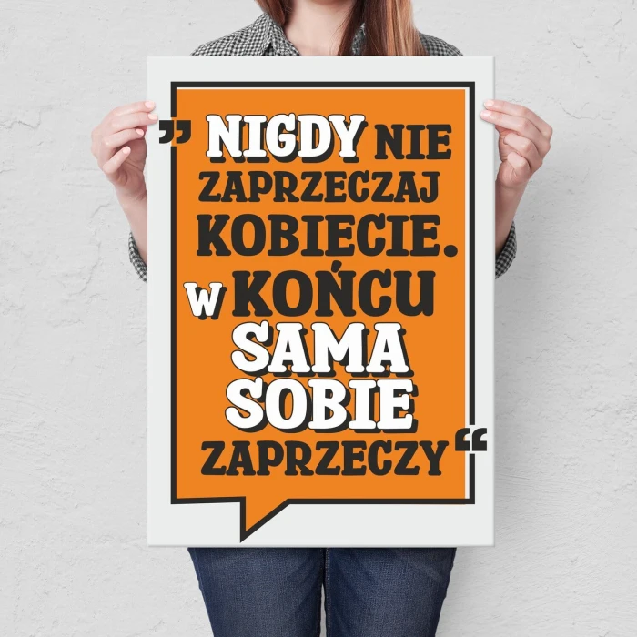 Plakat metalowy nigdy nie Prezent