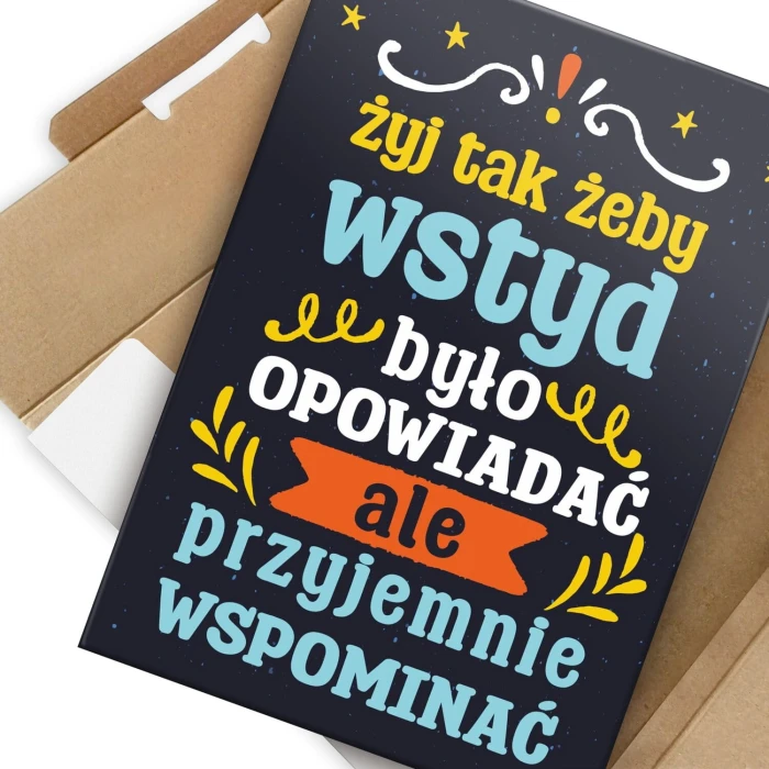 Poster metal żyj tak aby wspominać gift