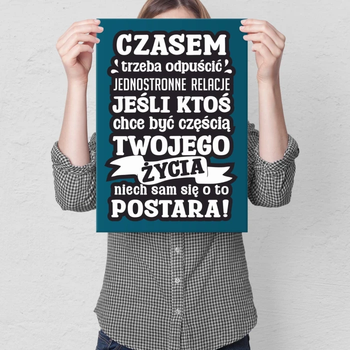 Plakat metalowy czasem trzeba odpuścić Prezent