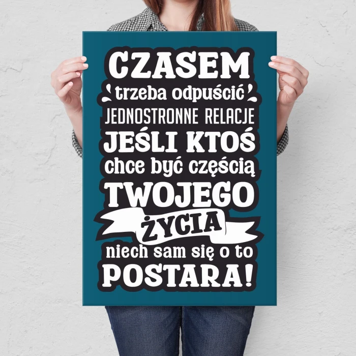 Plakat metalowy czasem trzeba odpuścić Prezent