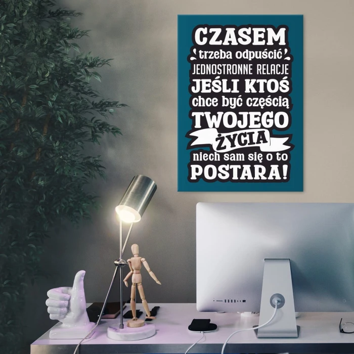 Plakat metalowy czasem trzeba odpuścić Prezent