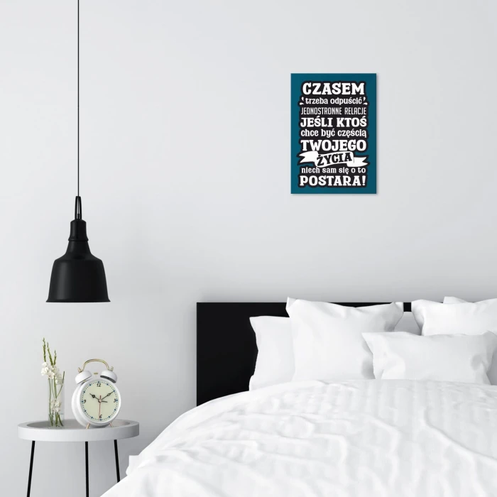 Plakat metalowy czasem trzeba odpuścić Prezent