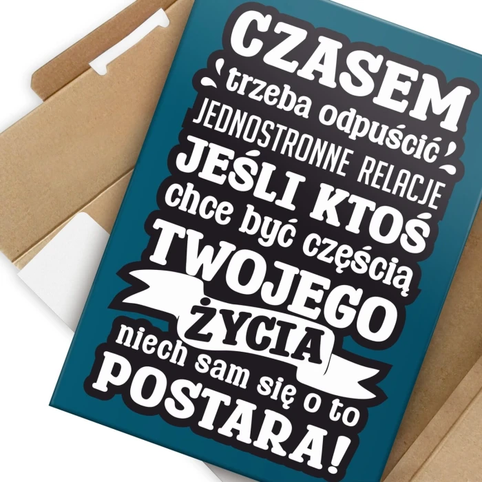 Plakat metalowy czasem trzeba odpuścić Prezent