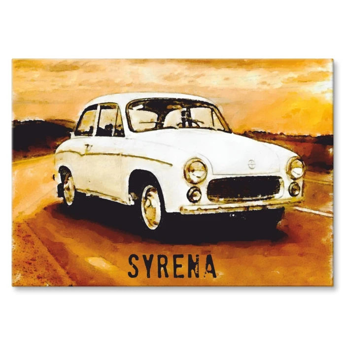 Plakat metalowy Syrena kolor Prezent