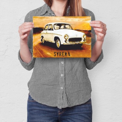 Plakat metalowy Syrena kolor Prezent