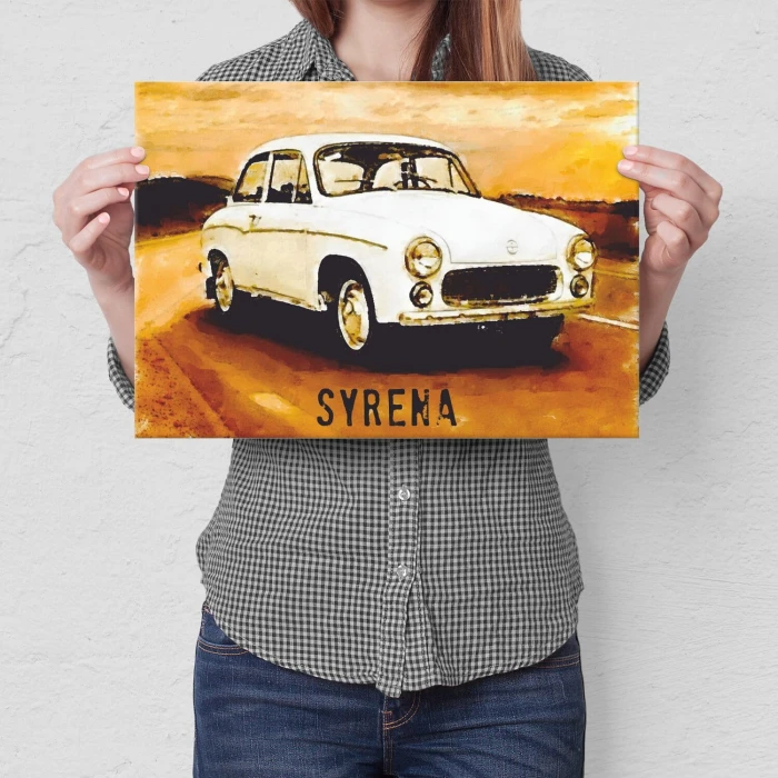Plakat metalowy Syrena kolor Prezent