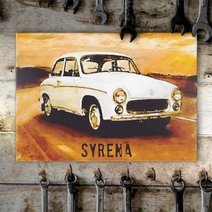 Plakat metalowy Syrena kolor Prezent