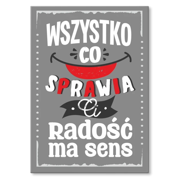 Poster metal radość gift