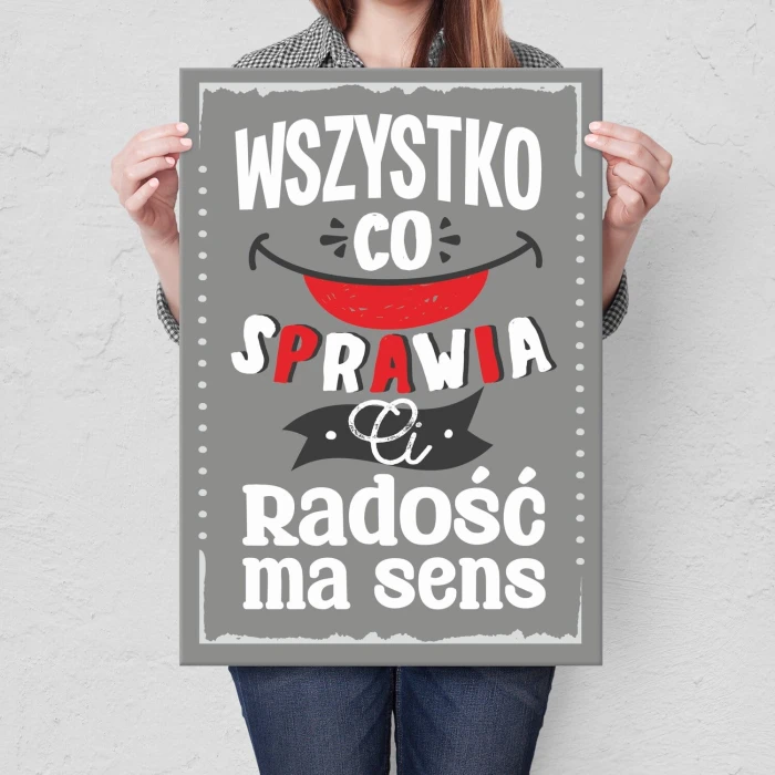 Plakat metalowy radość Prezent
