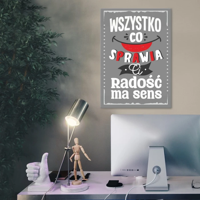 Poster metal radość gift