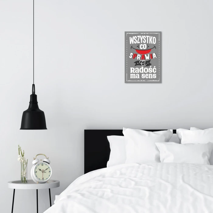 Plakat metalowy radość Prezent