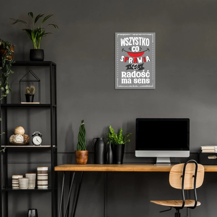 Plakat metalowy radość Prezent