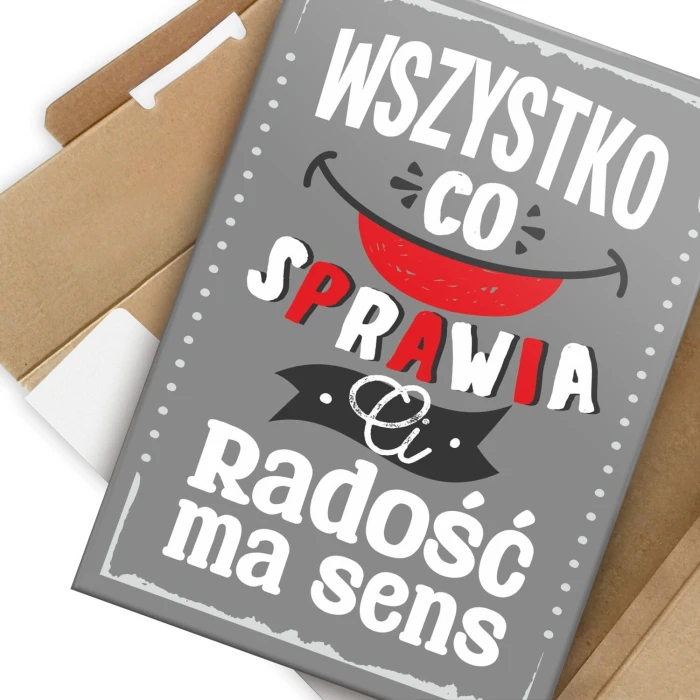 Poster metal radość gift