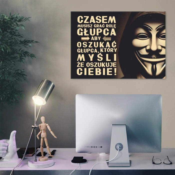 Plakat metalowy oszukać głupca Prezent