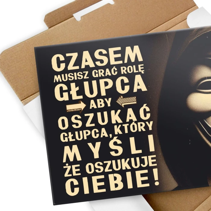 Plakat metalowy oszukać głupca Prezent