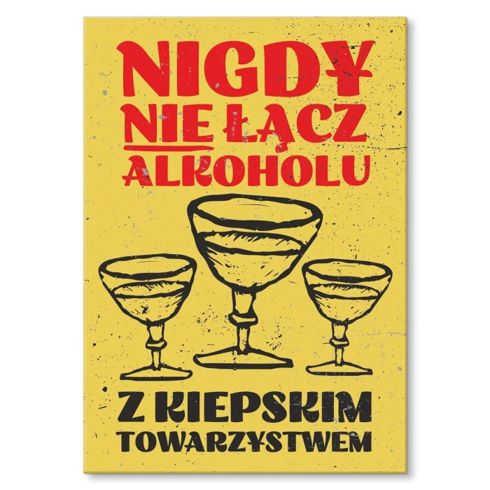 Poster metal nie łącz alkoholu gift