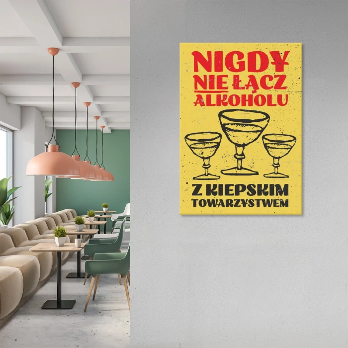 Poster metal nie łącz alkoholu gift