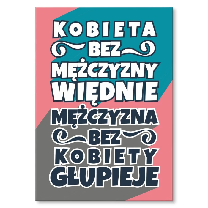 Plakat metalowy kobieta więdnie Prezent
