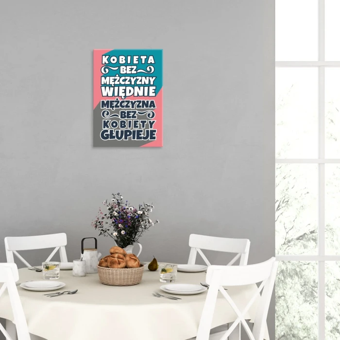 Plakat metalowy kobieta więdnie Prezent