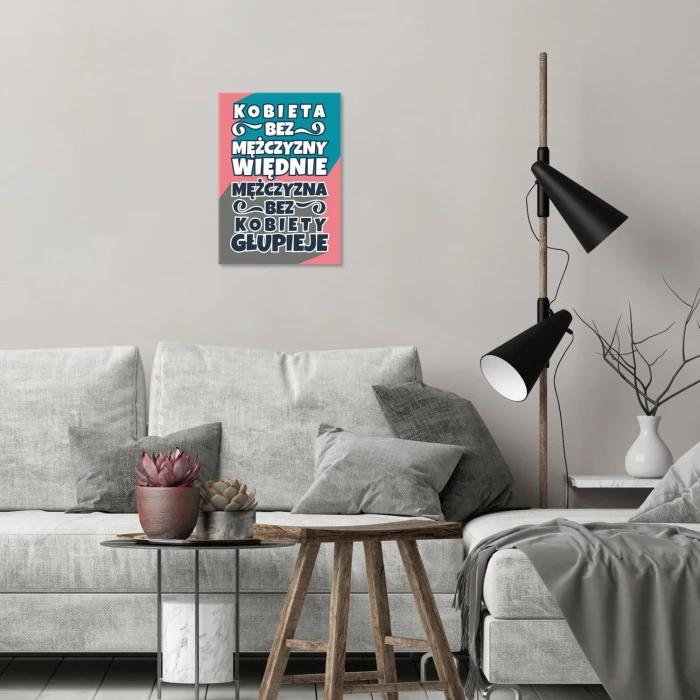 Poster metal kobieta więdnie gift