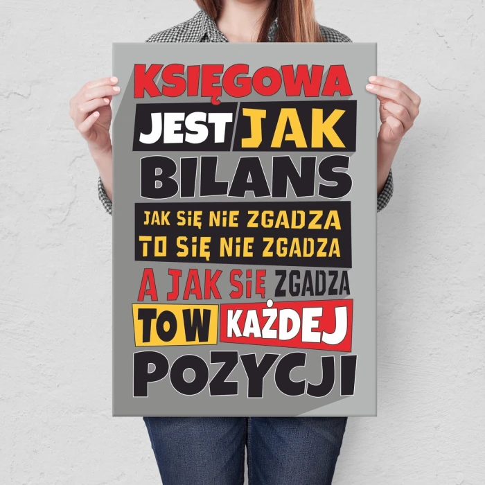 Poster metal księgowa jak bilans gift