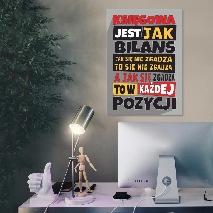 Plakat metalowy księgowa jak bilans Prezent