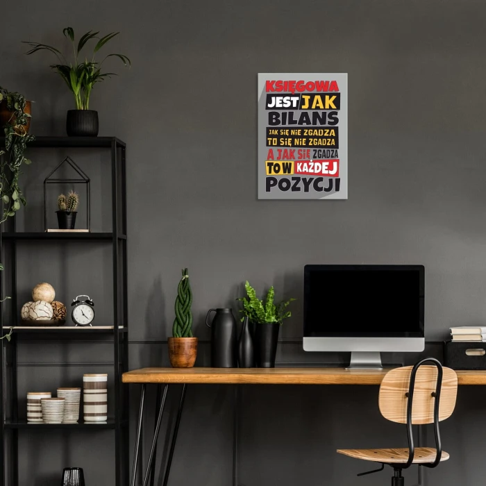 Plakat metalowy księgowa jak bilans Prezent