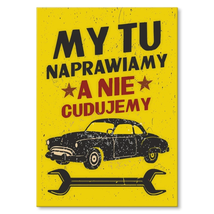 Poster metal MY TU NAPRAWIAMY gift