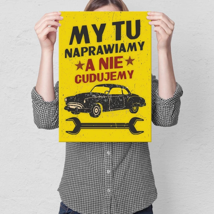 Poster metal MY TU NAPRAWIAMY gift