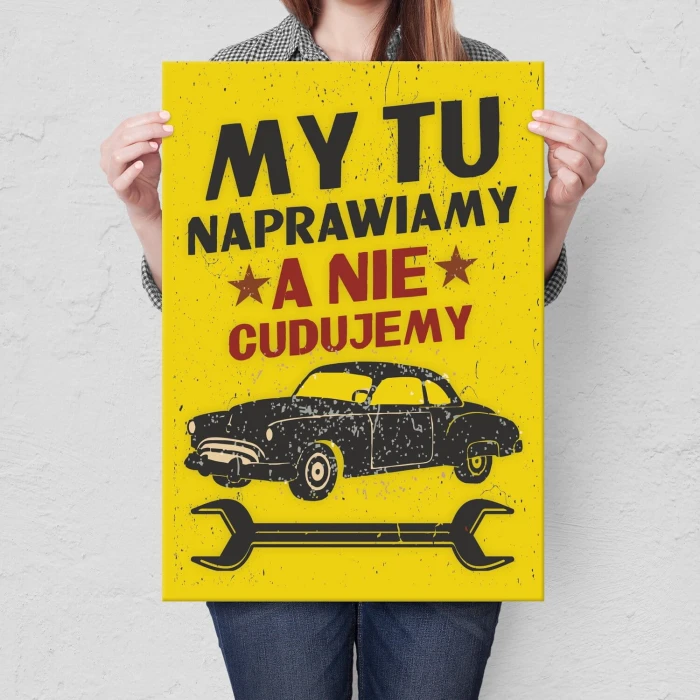 Poster metal MY TU NAPRAWIAMY gift