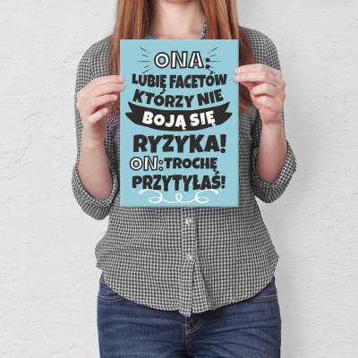Poster metal lubię facetów gift