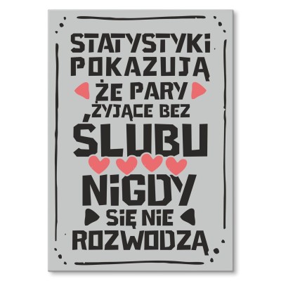 Poster metal statystyki pokazują gift