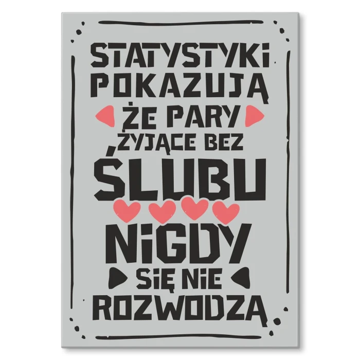 Poster metal statystyki pokazują gift