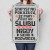 Poster metal statystyki pokazują gift