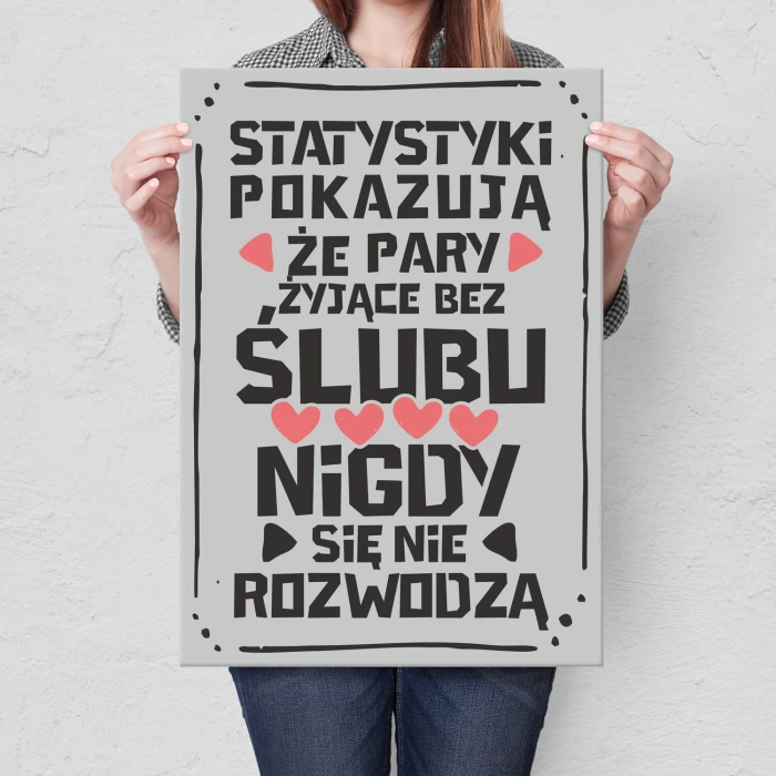 Poster metal statystyki pokazują gift