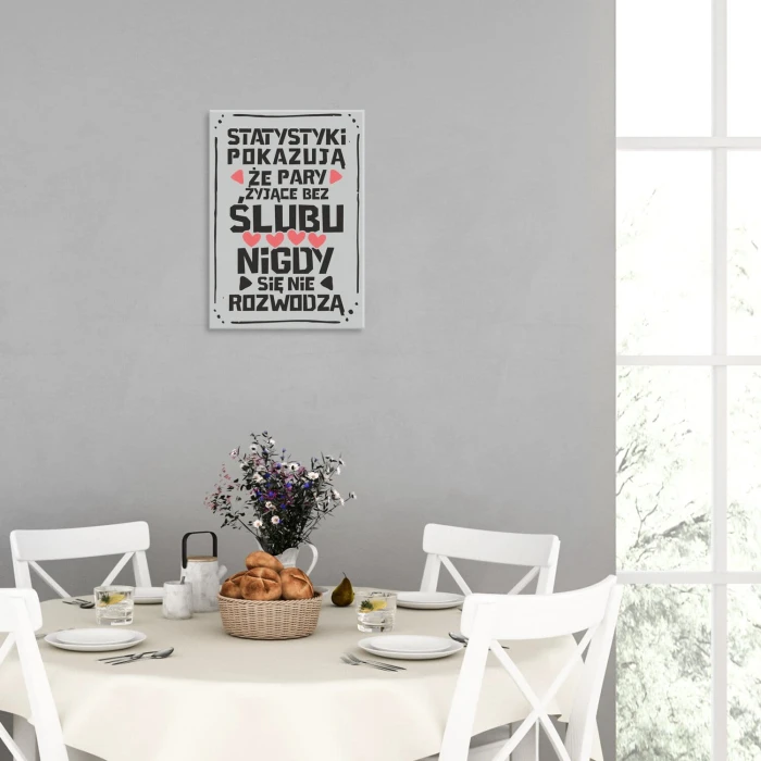 Poster metal statystyki pokazują gift