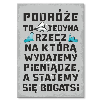 Poster metal Podróże gift