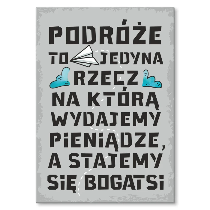 Poster metal Podróże gift