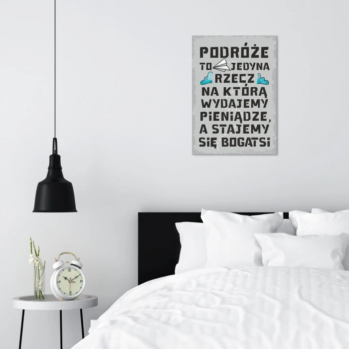 Plakat metalowy Podróże Prezent