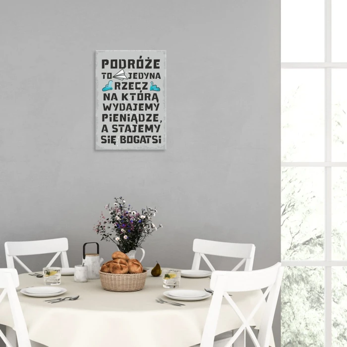 Plakat metalowy Podróże Prezent