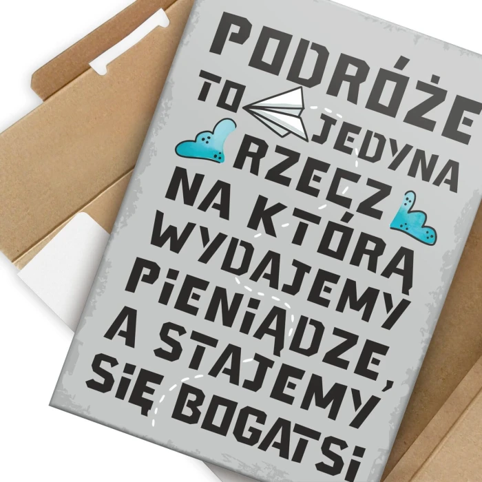 Poster metal Podróże gift