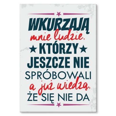 Poster metal wiedzą że się nie da gift