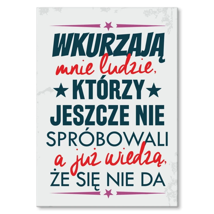 Poster metal wiedzą że się nie da gift